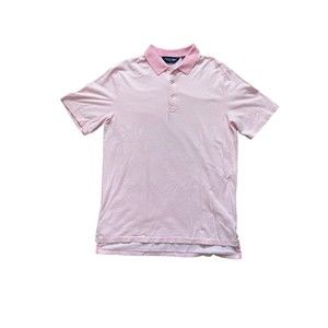 Polo Golf Ralph Lauren Size L Mens Pink & White Striped Shirt
